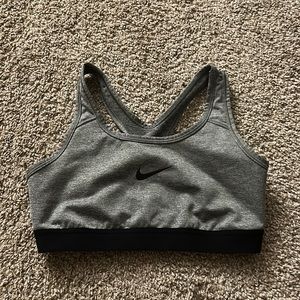 grey nike sports bra in size L youth